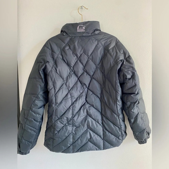 Black Sorel Down Filled Puffer Jacket  Parka Size M - Picture 3 of 11